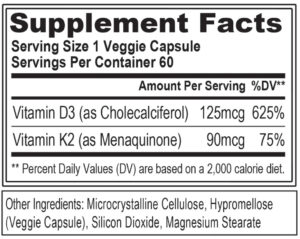 Evlution Nutrition Vitamin D3 + K2 60 - Capsules