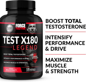 FORCE FACTOR TESTOSTERONE BOOSTERS TEST X180 LEGEND - 120 CAPSULES
