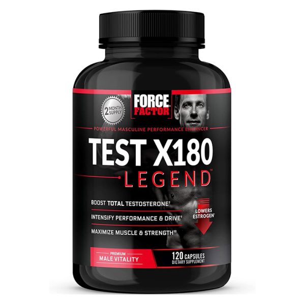 FORCE FACTOR TESTOSTERONE BOOSTERS TEST X180 LEGEND - 120 CAPSULES