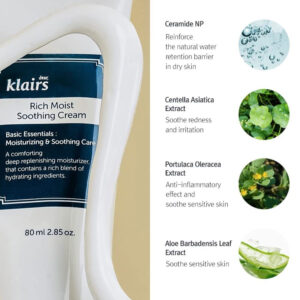 Klairs Rich Moist Soothing Cream – 80ml