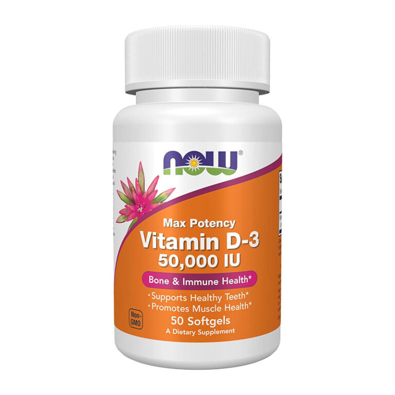 NOW Foods Vitamin D-3 50000 IU – 50 Softgels
