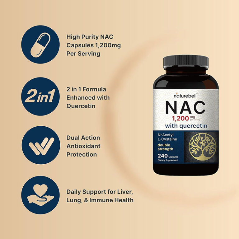 NatureBell NAC Supplement 1200mg - 240 Capsules