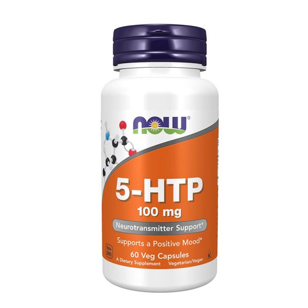 Now Foods Supplements 5-HTP 100mg - 60 Veg Capsules