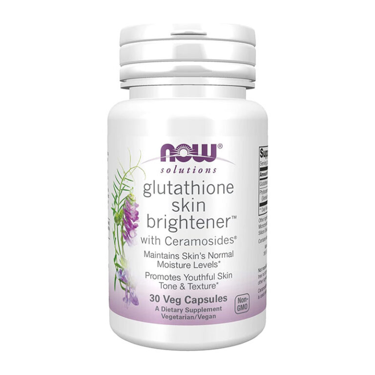 Now Glutathione Skin Brightener with Ceramosides - 30 Veg Capsules