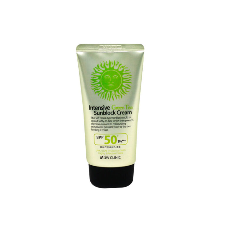 3W Clinic Intensive Green Tea Sunblock Cream SPF 50+PA+++ (70ml)