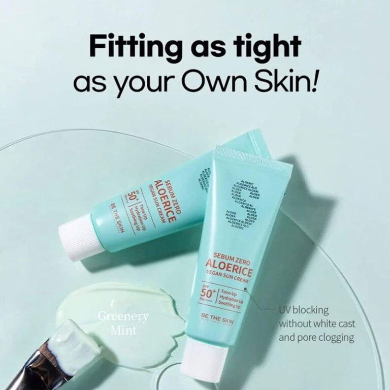 Be The Skin Sebum Zero Aloerice Vegan Sun Cream SPF 50+ PA++++ (50ml)