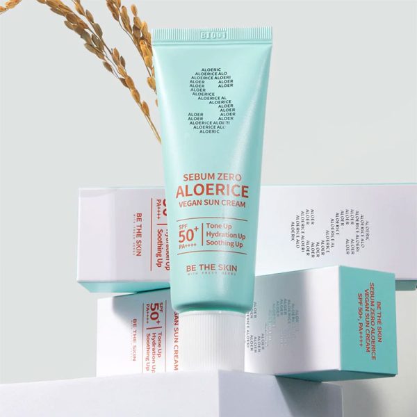 Be The Skin Sebum Zero Aloerice Vegan Sun Cream SPF 50+ PA++++ (50ml)
