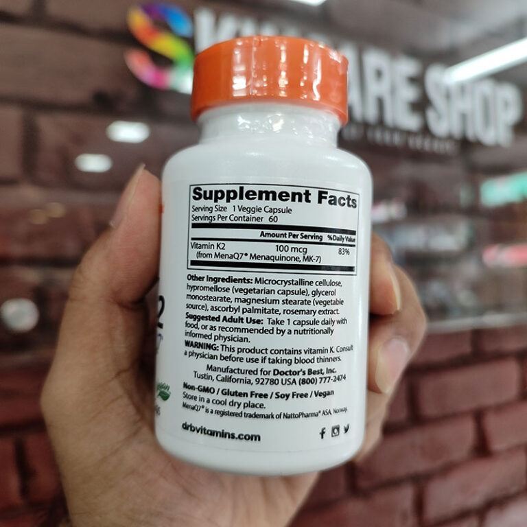 Doctor's Best Natural Vitamin K2 MK-7 with MenaQ7 100 mcg - 60 Capsule