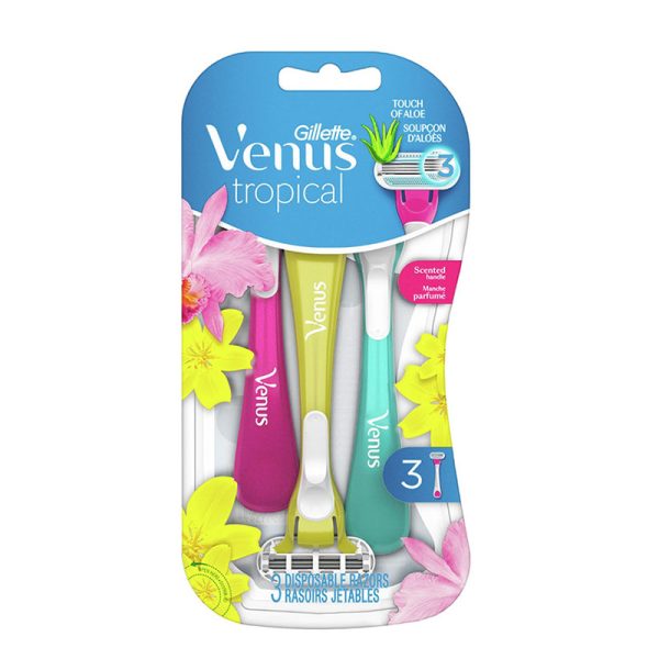 Gillette Venus Tropical Razors - 3Pcs