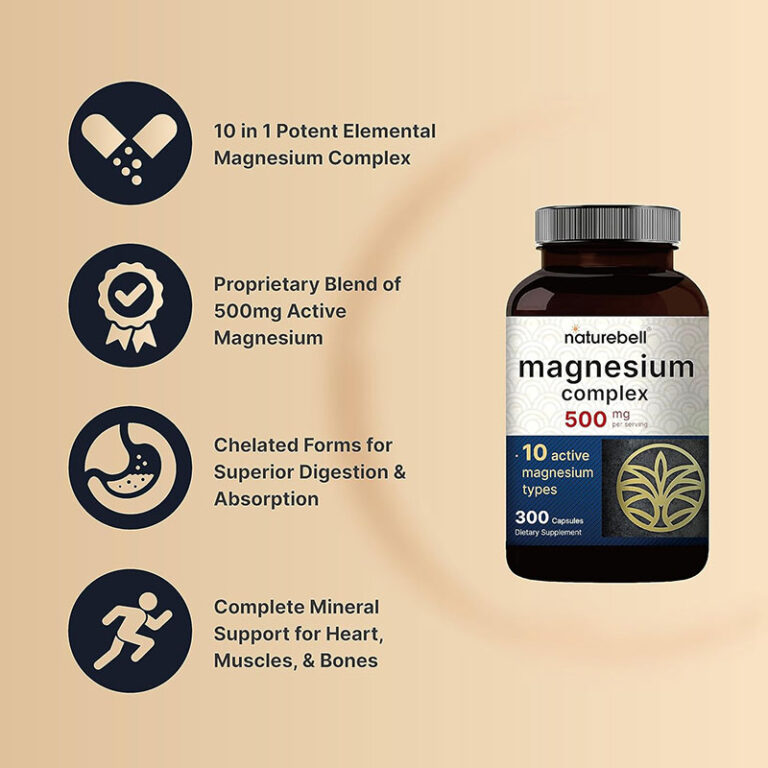 NatureBell Magnesium Complex 500mg - 300 Capsules
