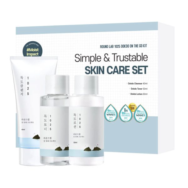ROUND LAB On The Go Kit (Cleanser 40ml + Toner 50ml + Lotion 50ml)