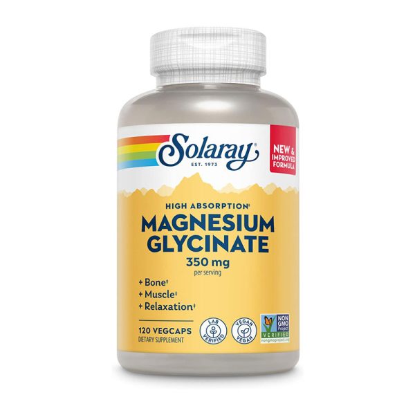 Solaray Magnesium Glycinate 350mg - 120 Vegcaps