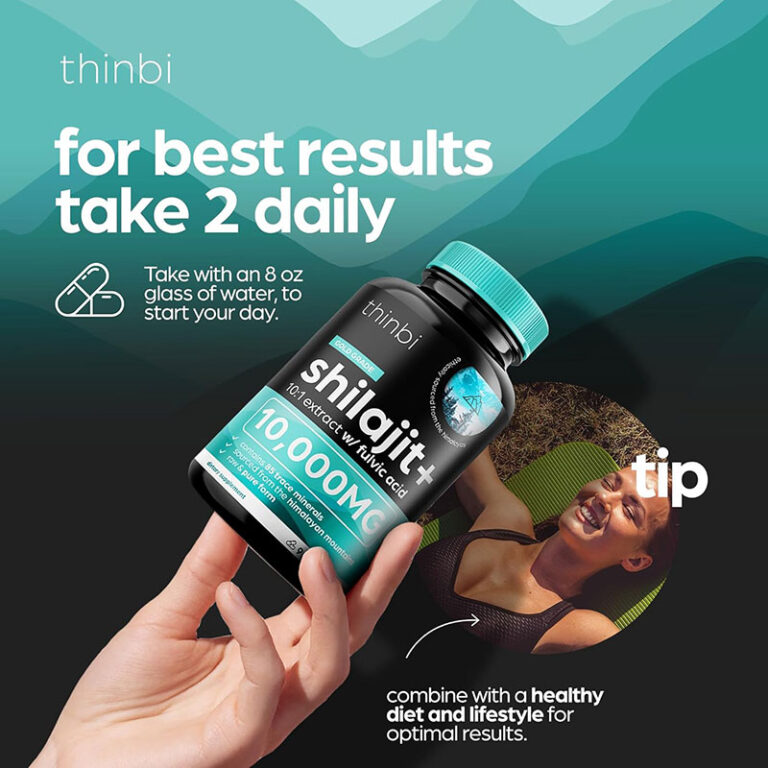 Thinbi Gold Grade Shilajit+ 10000mg - 90 Capsules