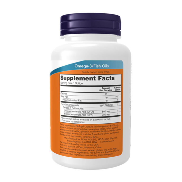 NOW Foods Double Strength DHA-500 Fish Oil - 90 Softgels