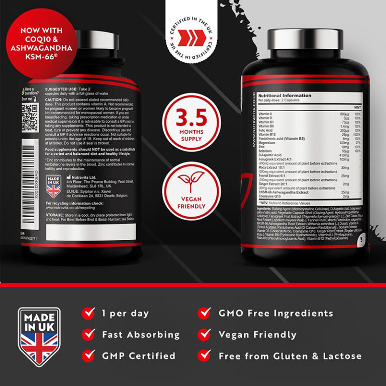 Nutravita TESTOMAX 2.0 for Men - 210 Vegan Caps