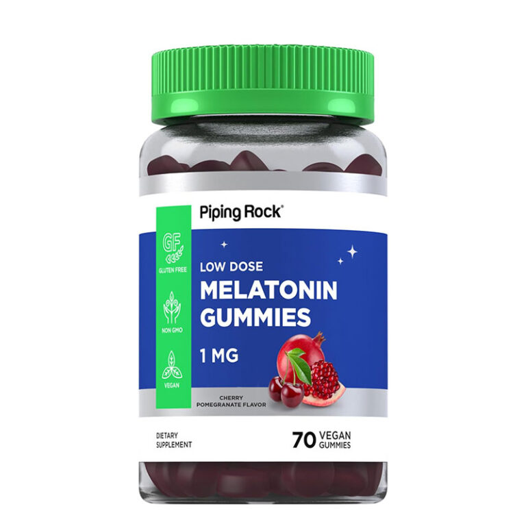 Piping Rock Melatonin Gummies 1 mg - 60 Vegan Gummies