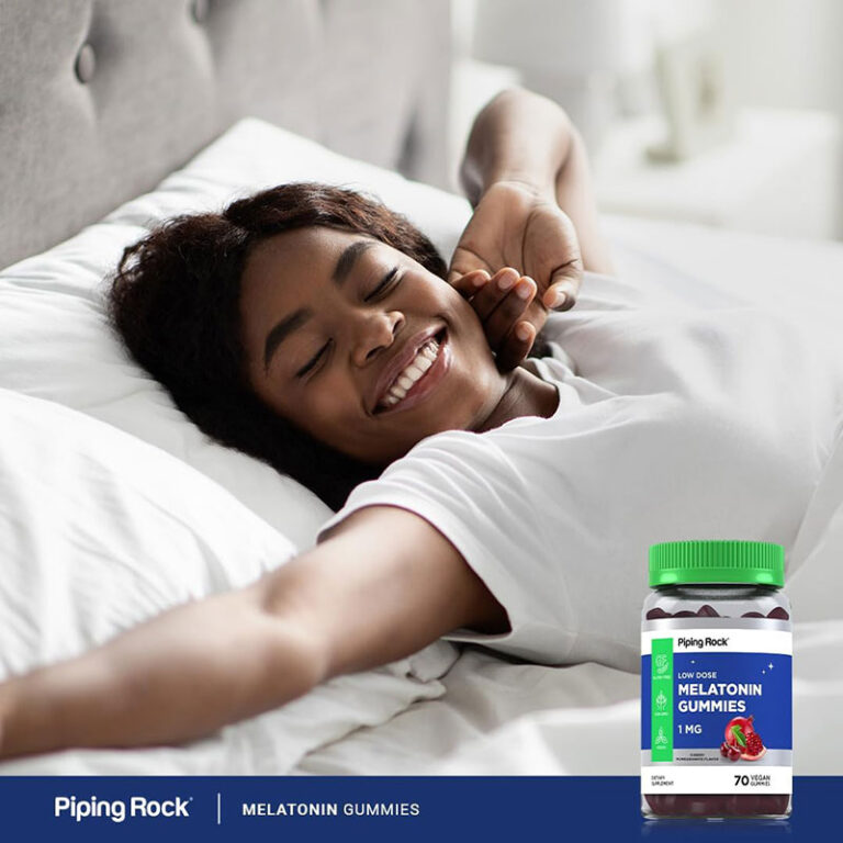 Piping Rock Melatonin Gummies 1 mg - 60 Vegan Gummies