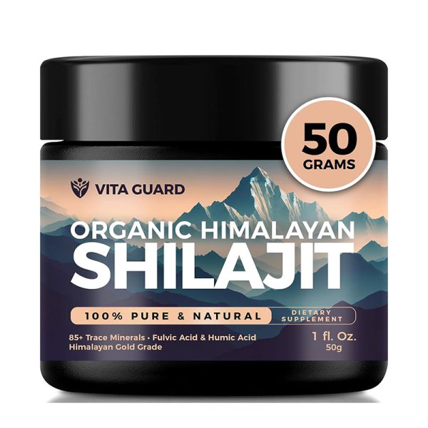 Vita Guard Organic Himalayan Shilajit Resin - 500mg Pure Shilajit Supplement - 100 Servings - 50gm
