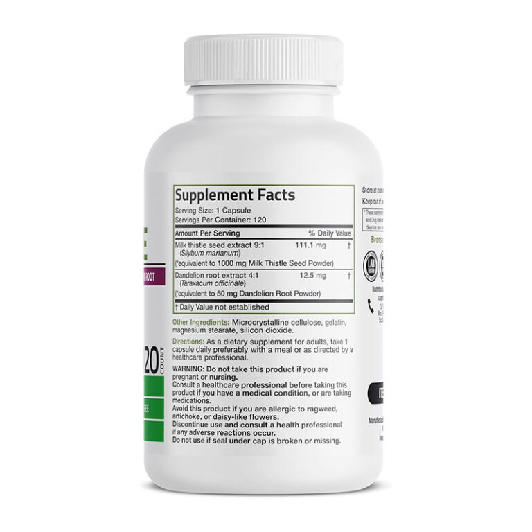 Bronson Milk Thistle 1000mg - 120 Capsules