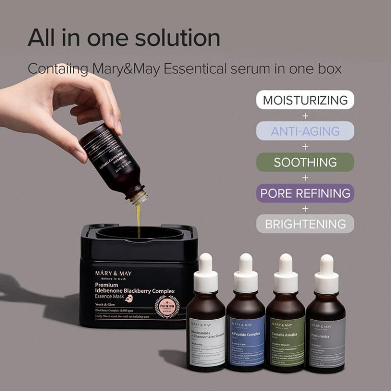 Mary&May Premium Idebenon Blackberry Complex Essence Mask (20EA)