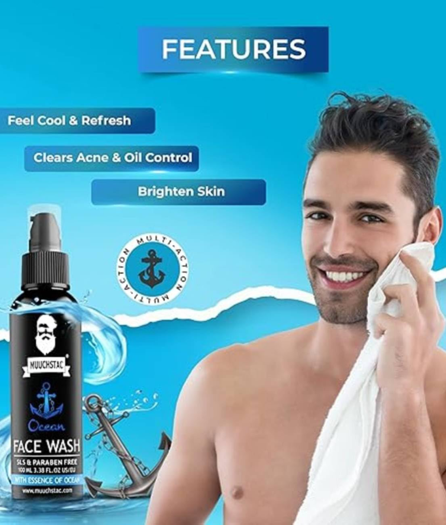 Muuchstac Ocean Face Wash for Men - 100ml