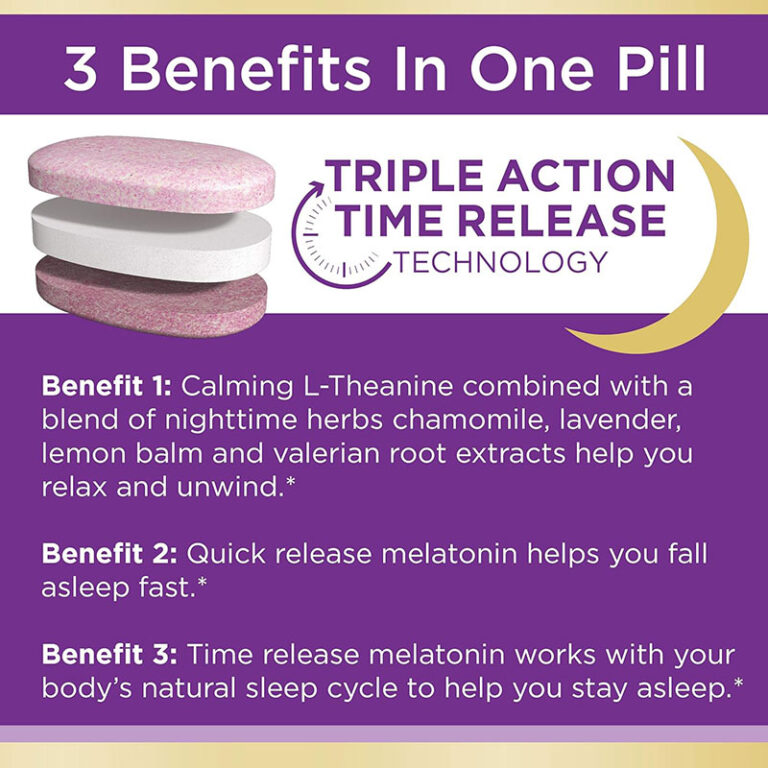 Nature's Bounty Sleep3 Tri-Layer Melatonin 10mg - 60 Tablets