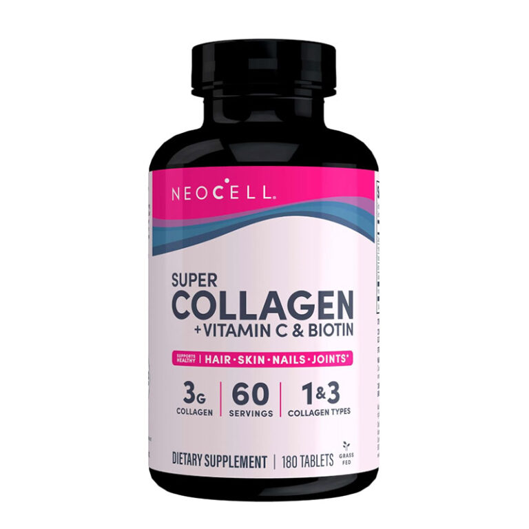 NeoCell - Super Collagen (Types 1 & 3) + Vitamin C And Biotin Tablets, 180 Ct