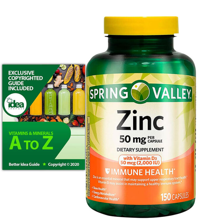 Spring Valley Zinc 50 mg with Vitamin D3 50 mcg - 150 Capsules