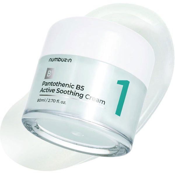The Numbuzin No.1 Pantothenic B5 Active Soothing Cream is designed to reduce excess oil and prevent acne, providing long-lasting hydration for up to 130 hours.