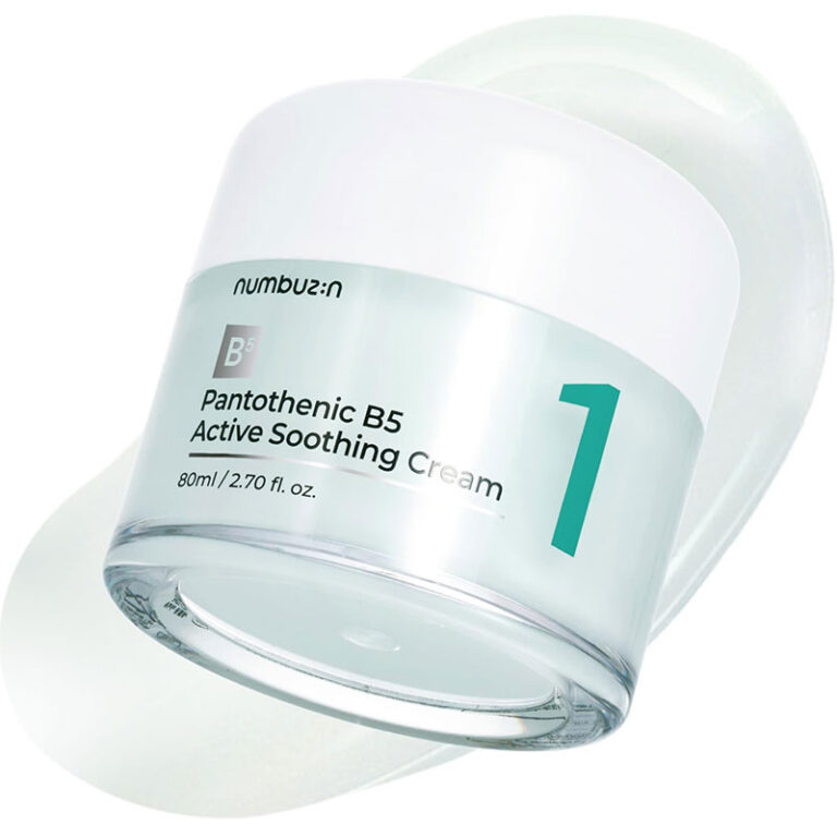 The Numbuzin No.1 Pantothenic B5 Active Soothing Cream is designed to reduce excess oil and prevent acne, providing long-lasting hydration for up to 130 hours.