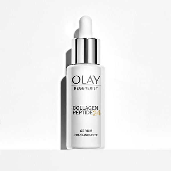 fragrance-free serum. This OLAY Regenerist Collagen Peptide 24 serum absorbs quickly, giving you 24 hours