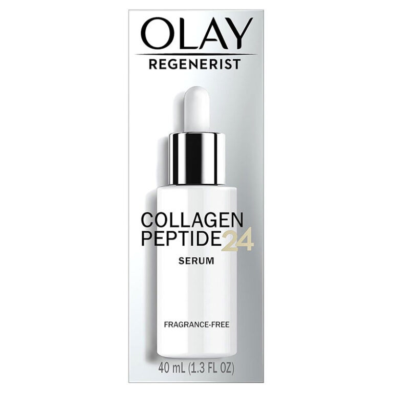 fragrance-free serum. This OLAY Regenerist Collagen Peptide 24 serum absorbs quickly, giving you 24 hours