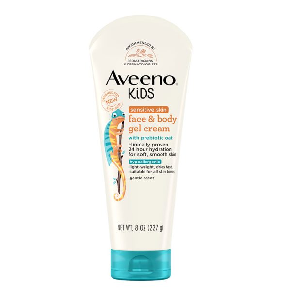 Aveeno Kids Sensitive Skin Face & Body Gel Cream - 227gm