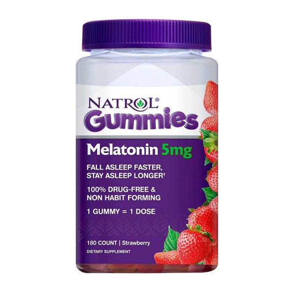 Natrol Melatonin 5mg Sleep Aid Gummies – Strawberry – 180ct