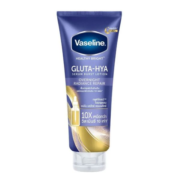 Vaseline Healthy Bright Gluta-Hya Serum Burst Lotion Overnight Radiance - 300ml