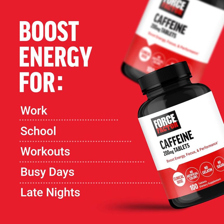 Force Factor Caffeine 200mg - 100 Tablets