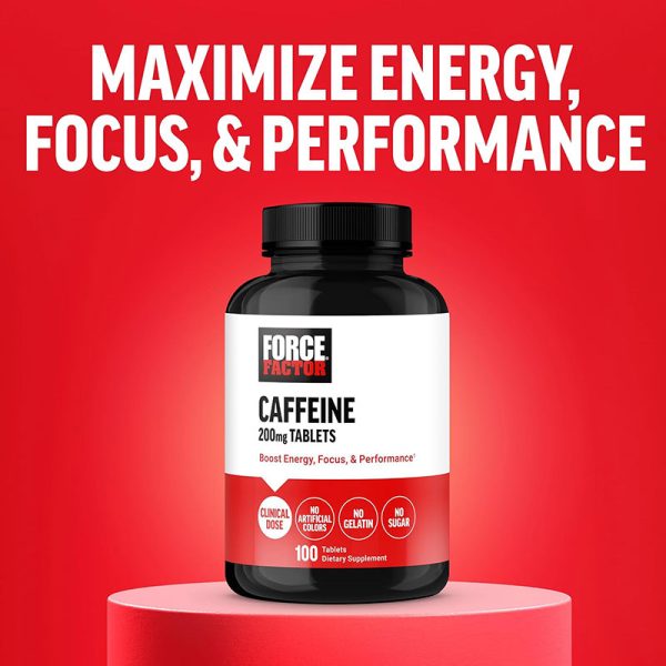 Force Factor Caffeine 200mg - 100 Tablets