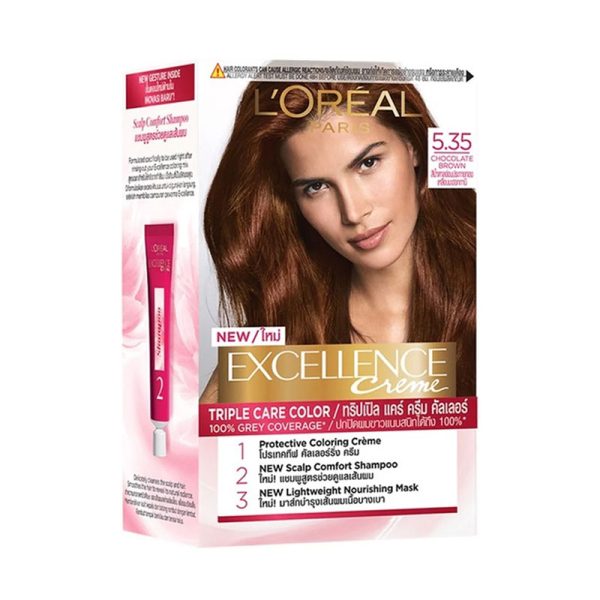 L’Oreal Paris Excellence Creme Permanent Hair Color Chocolate Brown 5.35