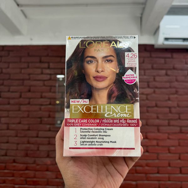 L’Oreal Paris Excellence Creme Permanent Hair Color Purple Brown 4.26