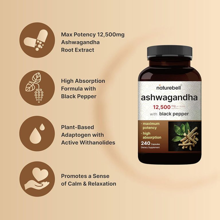 NatureBell Ashwagandha 12500mg - 240 Capsules