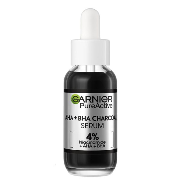 Garnier PURE ACTIVE AHA + BHA CHARCOAL Anti-Imperfection Serum - 30ml