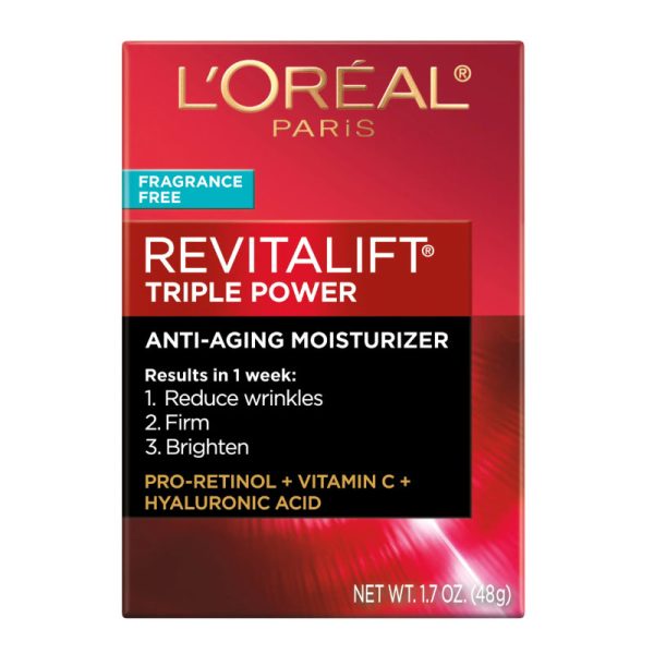L'Oréal Revitalift Triple Power Anti-Aging Moisturizer Fragrance Free - 48gm