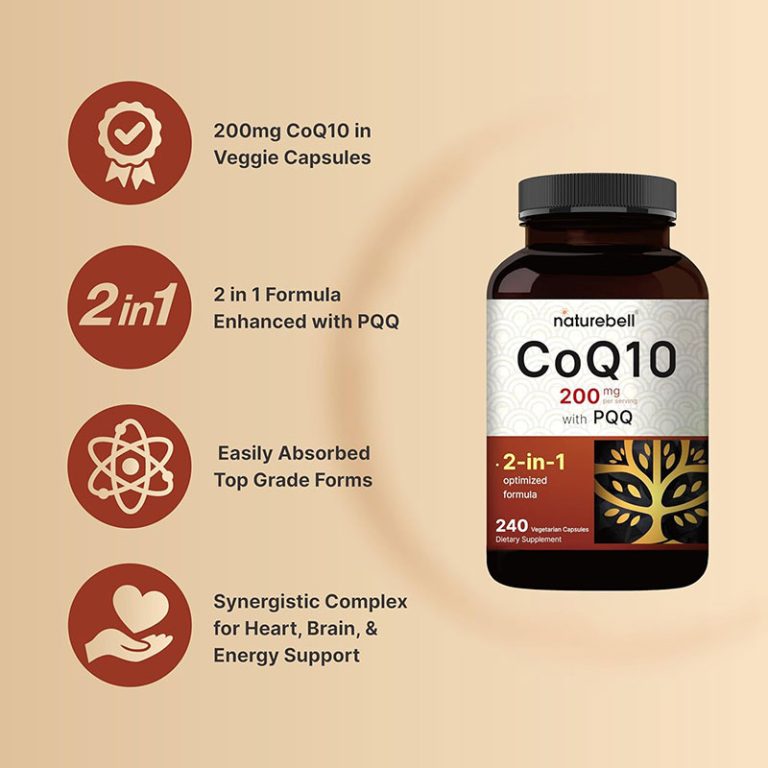 NatureBell CoQ10 200mg - 240 Veggie Capsules