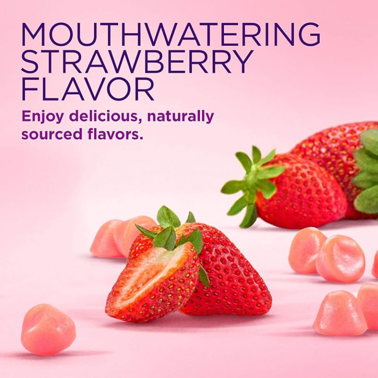 Nature's Bounty Hair, Skin & Nails Vitamin Gummies with Biotin, 2500 mcg, Strawberry, 80 Count