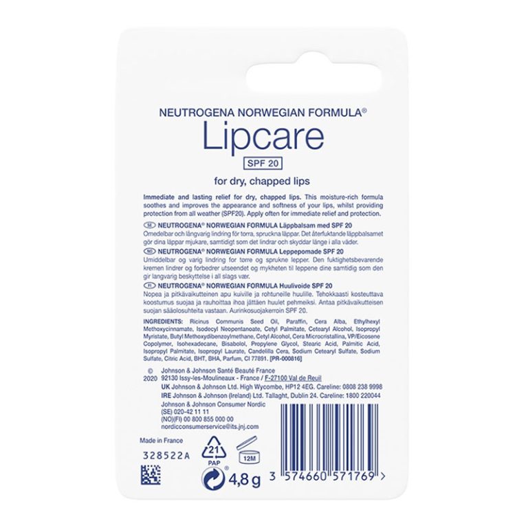Neutrogena Norwegian Formula Lipcare SPF20 - 4.8gm