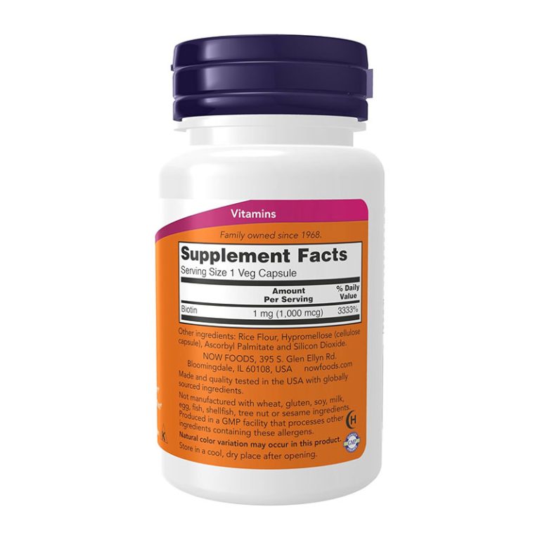 Now Foods Biotin 1000 mcg - 100 Capsules