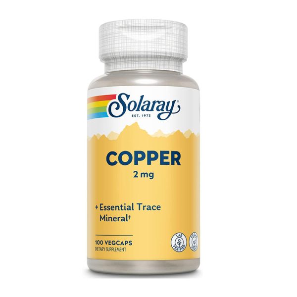 Solaray Copper 2 mg – 100 VegCaps
