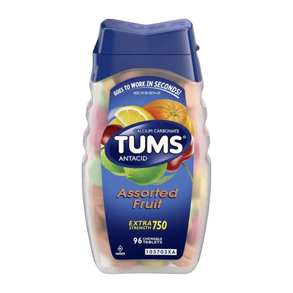 Tums Antacid Assorted Fruit 96 - Tablets