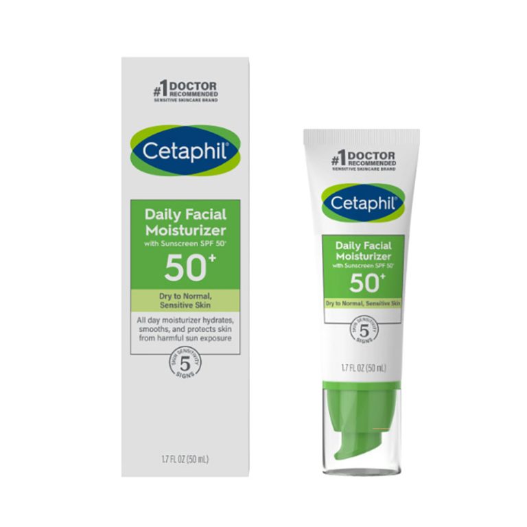 Cetaphil Daily Facial Moisturizer with Sunscreen SPF50+ For Dry to Normal And Sensitive Skin - 50ml