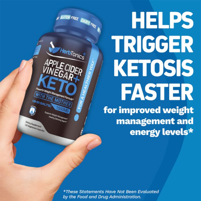 Herb Tonics APPLE CIDER VINEGAR + KETO - 240 Vegetarian Capsules